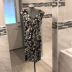 Black and White Donna Ricco Dress
